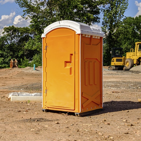 how often are the porta potties cleaned and serviced during a rental period in Seville CA